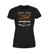 Thumbnail for The Sky is Calling and I Must Fly Designed Women T-Shirts