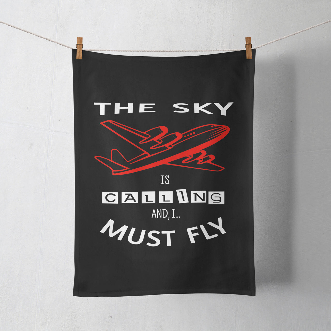 The Sky is Calling and I Must Fly Designed Towels