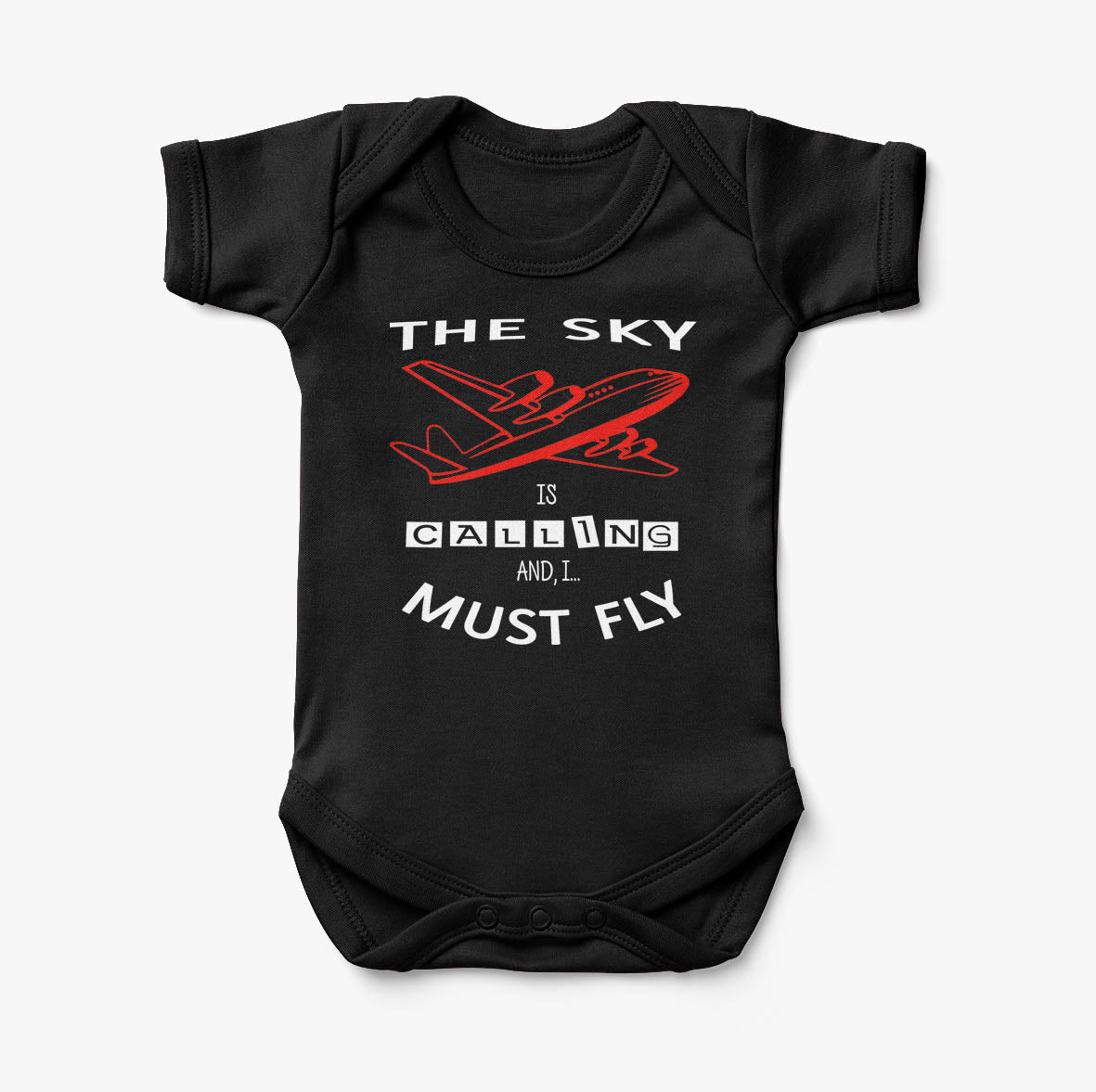 The Sky is Calling and I Must Fly Designed Baby Bodysuits