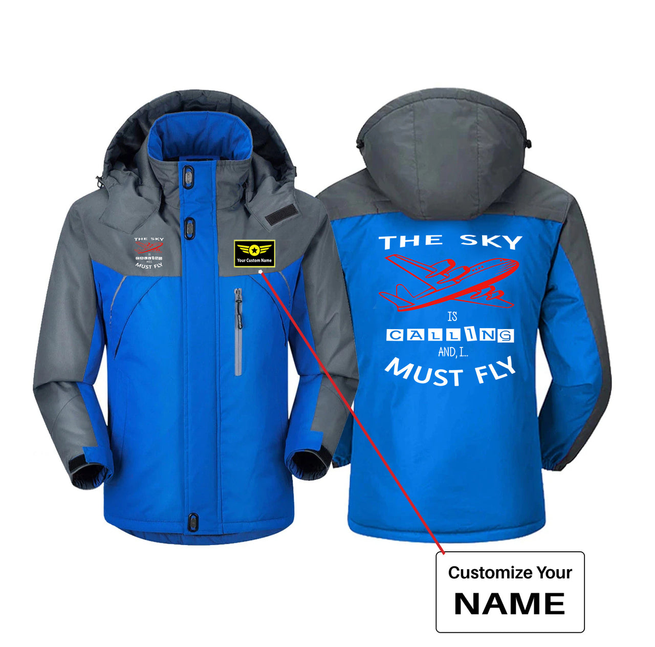 The Sky is Calling and I Must Fly Designed Thick Winter Jackets