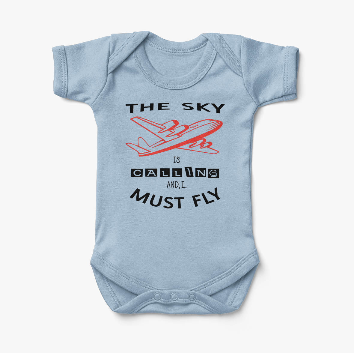 The Sky is Calling and I Must Fly Designed Baby Bodysuits