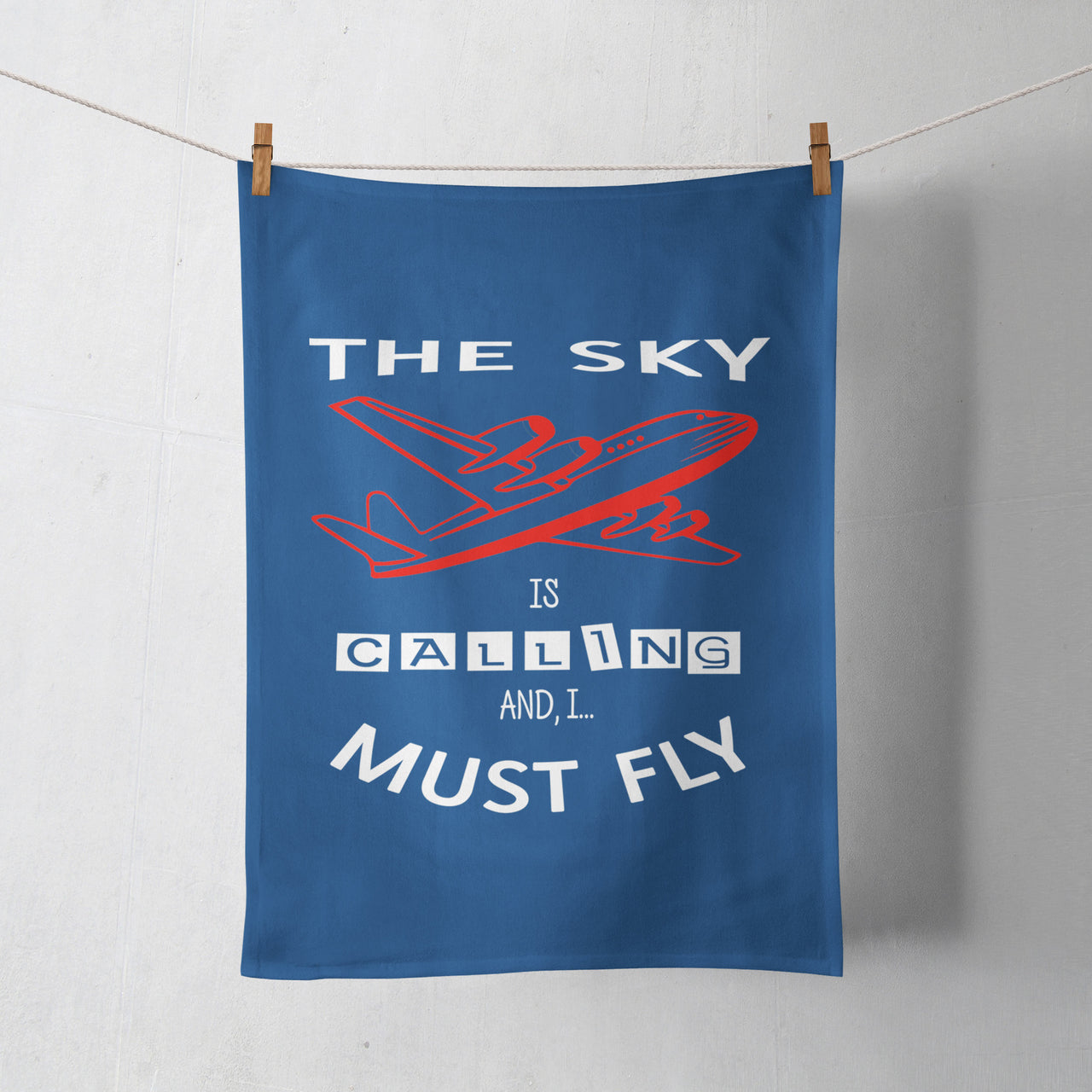 The Sky is Calling and I Must Fly Designed Towels