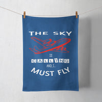 Thumbnail for The Sky is Calling and I Must Fly Designed Towels