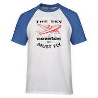 Thumbnail for The Sky is Calling and I Must Fly Designed Raglan T-Shirts