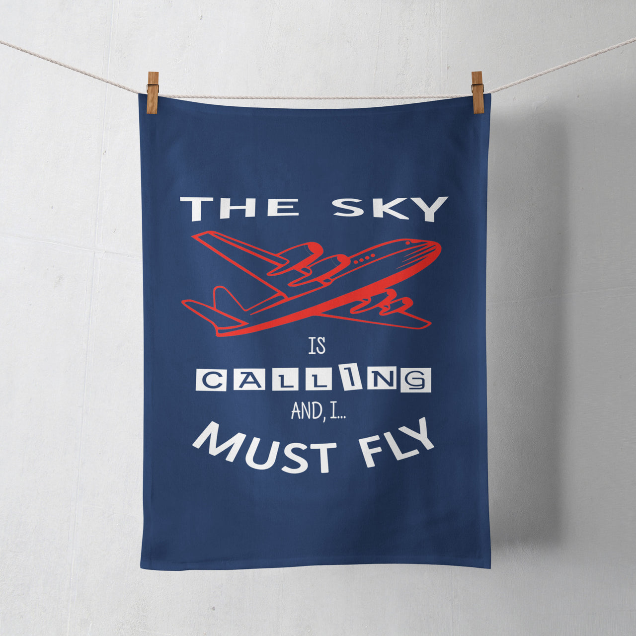 The Sky is Calling and I Must Fly Designed Towels