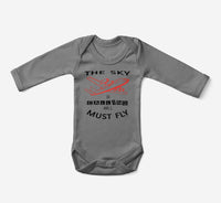Thumbnail for The Sky is Calling and I Must Fly Designed Baby Bodysuits
