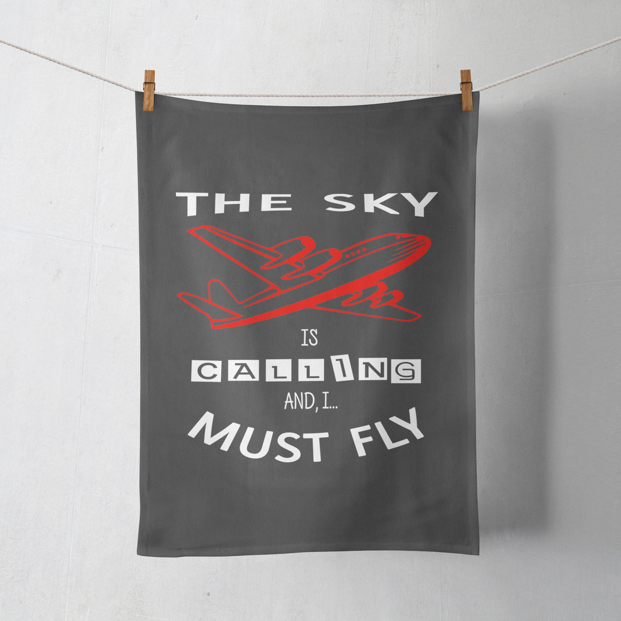 The Sky is Calling and I Must Fly Designed Towels