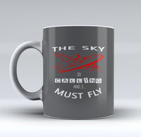 Thumbnail for The Sky is Calling and I Must Fly Designed Mugs