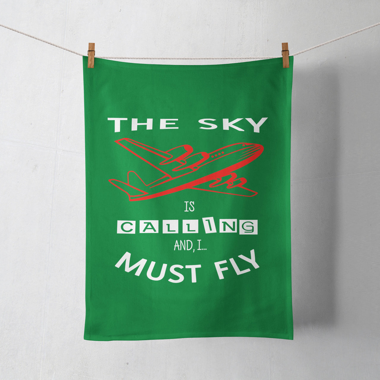 The Sky is Calling and I Must Fly Designed Towels