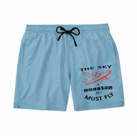 Thumbnail for The Sky is Calling and I Must Fly Designed Swim Trunks & Shorts