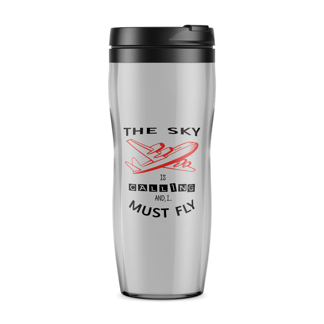 The Sky is Calling and I Must Fly Designed Travel Mugs
