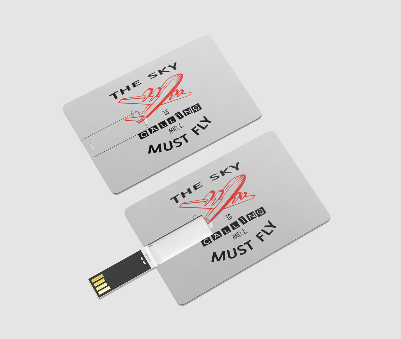 The Sky is Calling and I Must Fly Designed USB Cards