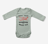 Thumbnail for The Sky is Calling and I Must Fly Designed Baby Bodysuits