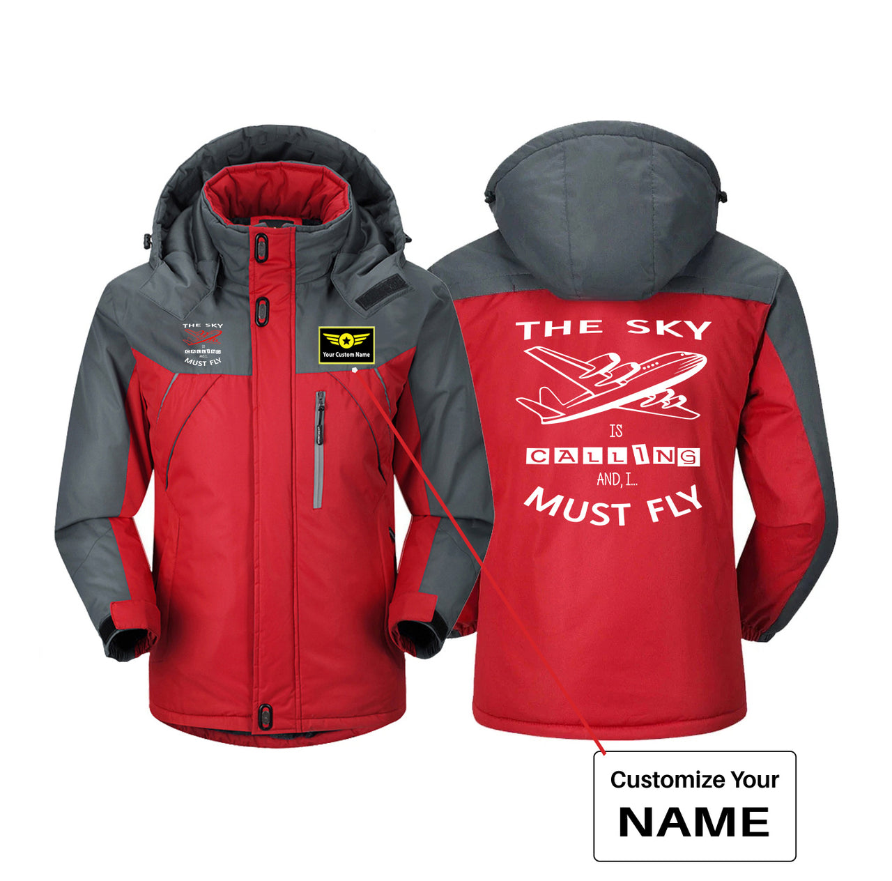 The Sky is Calling and I Must Fly Designed Thick Winter Jackets