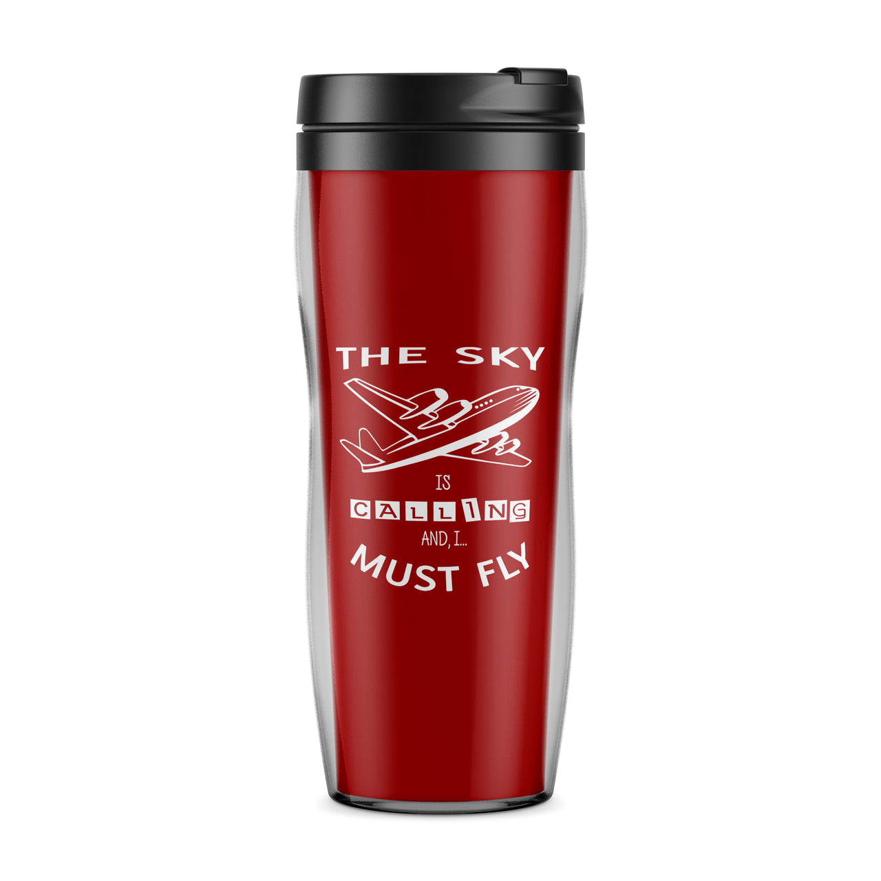 The Sky is Calling and I Must Fly Designed Travel Mugs