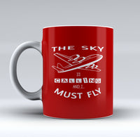 Thumbnail for The Sky is Calling and I Must Fly Designed Mugs