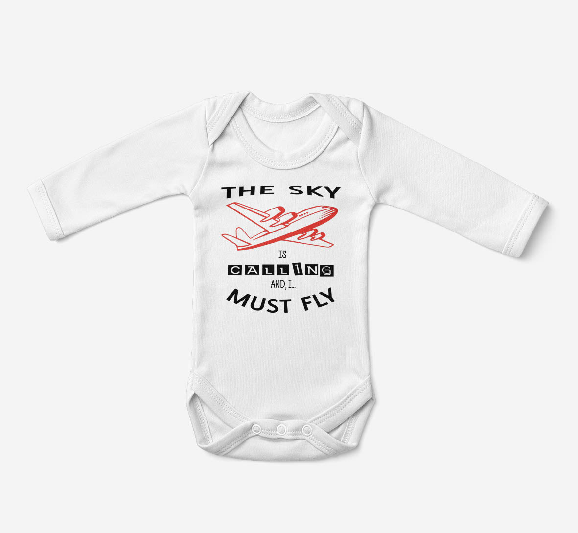 The Sky is Calling and I Must Fly Designed Baby Bodysuits