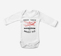 Thumbnail for The Sky is Calling and I Must Fly Designed Baby Bodysuits