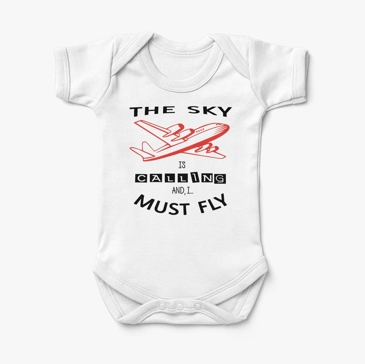 The Sky is Calling and I Must Fly Designed Baby Bodysuits