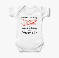 Thumbnail for The Sky is Calling and I Must Fly Designed Baby Bodysuits