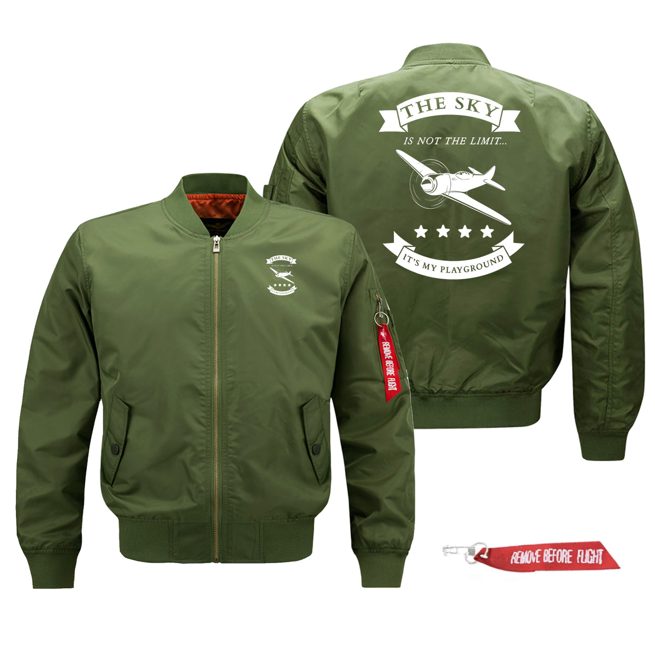 The Sky is not the limit, It's my playground Designed Pilot Jackets (Customizable)