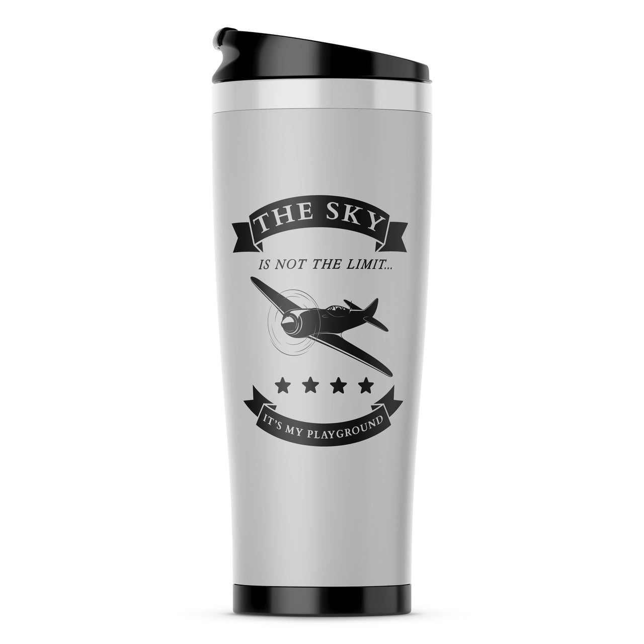 The Sky is not the limit, It's my playground Designed Travel Mugs
