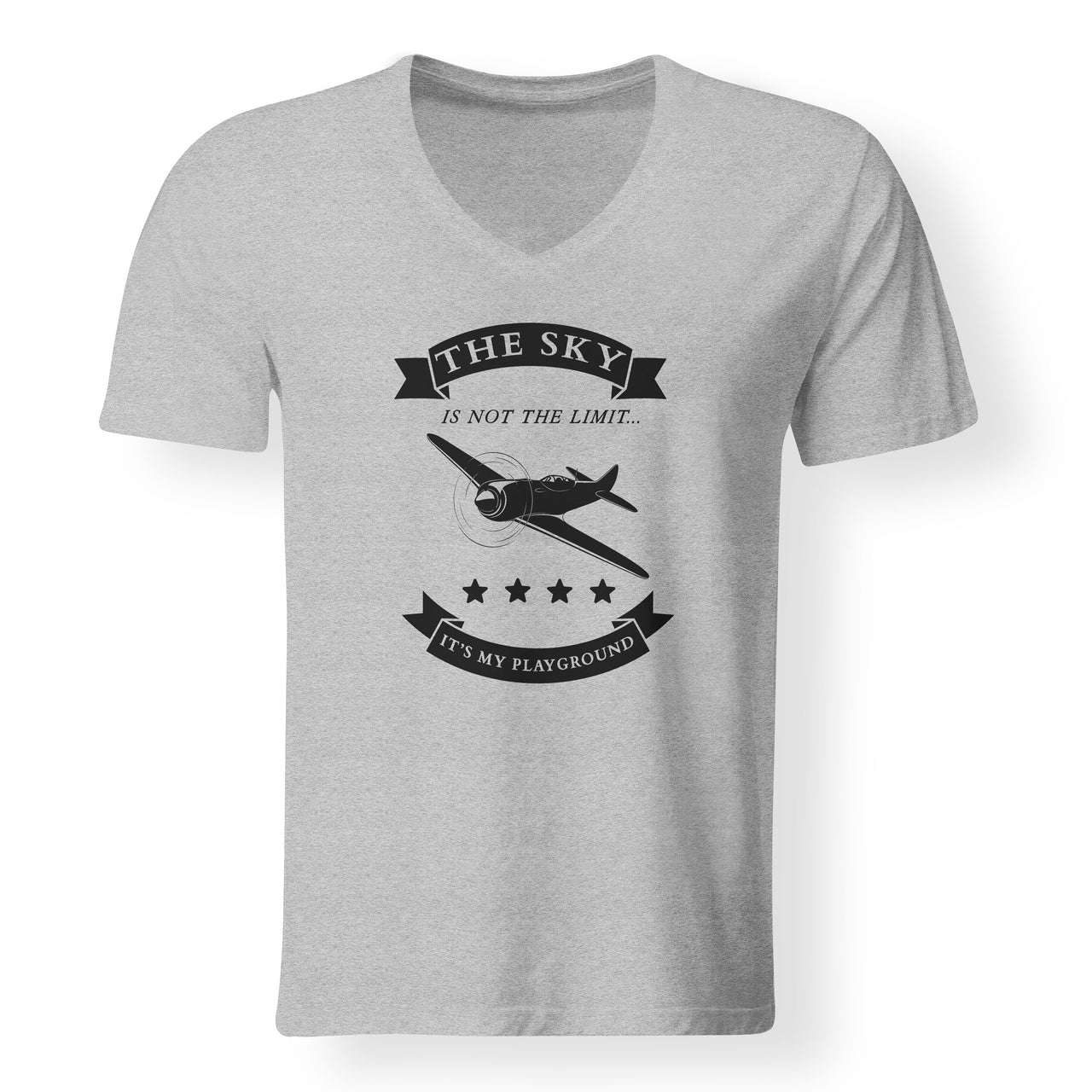 The Sky is not the limit, It's my playground Designed V-Neck T-Shirts