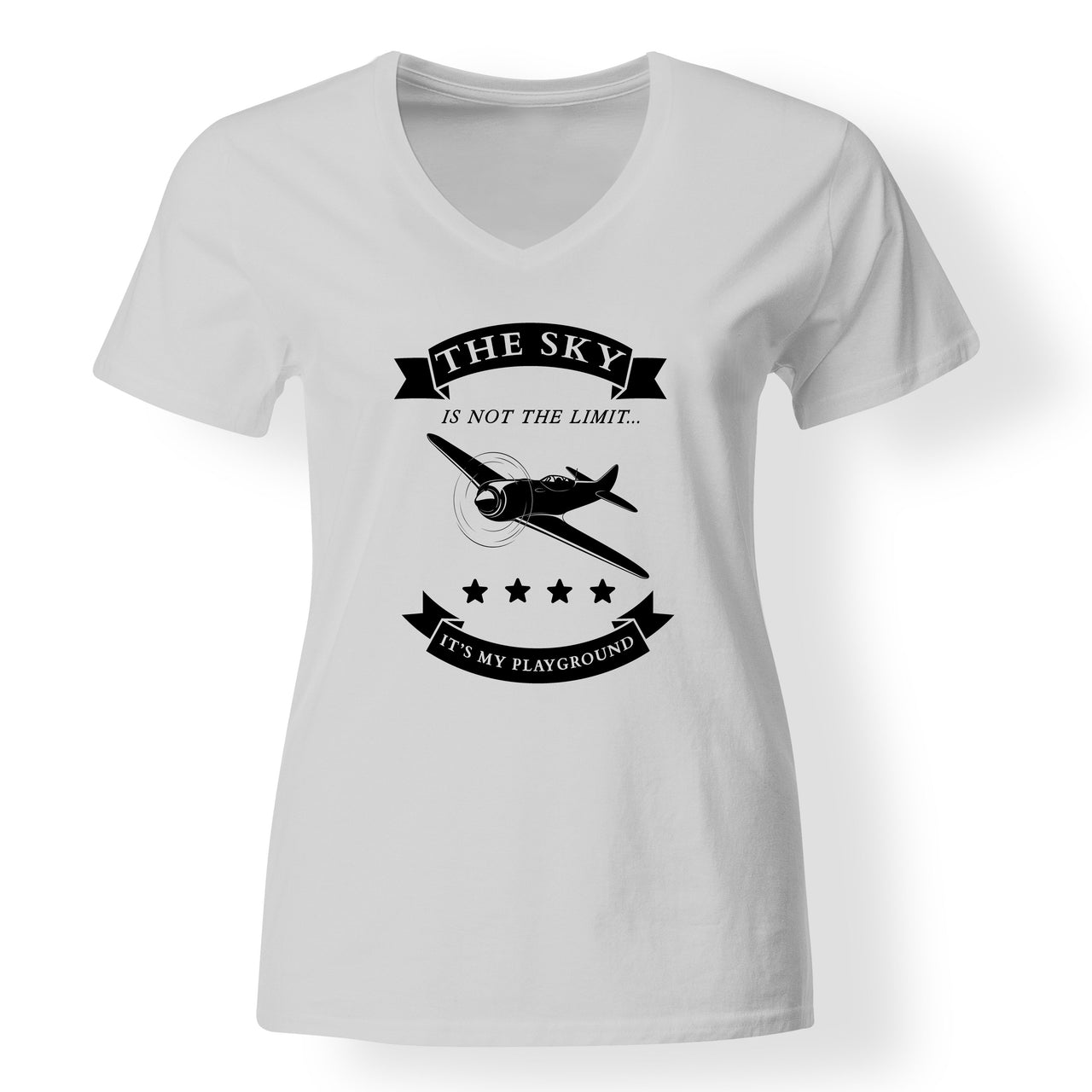 The Sky is not the limit, It's my playground Designed V-Neck T-Shirts