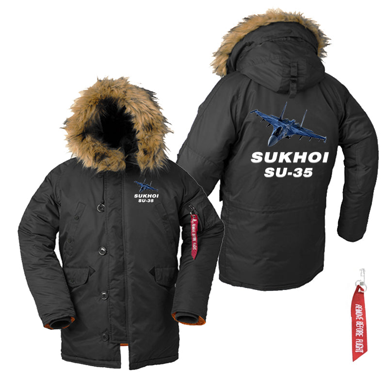 The Sukhoi SU-35 Designed Parka Bomber Jackets