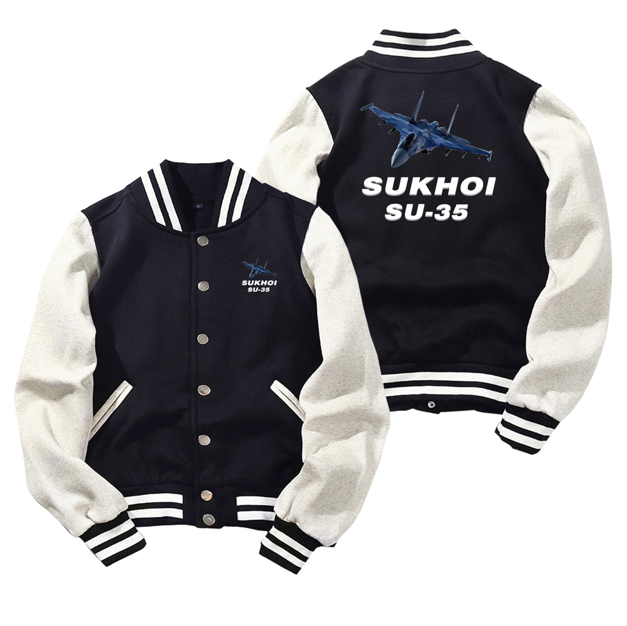 The Sukhoi SU-35 Designed Baseball Style Jackets