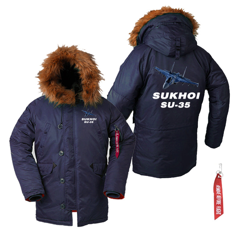 The Sukhoi SU-35 Designed Parka Bomber Jackets