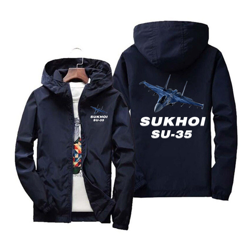 The Sukhoi SU-35 Designed Windbreaker Jackets