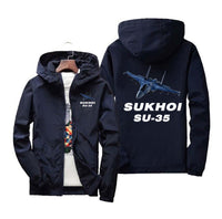 Thumbnail for The Sukhoi SU-35 Designed Windbreaker Jackets