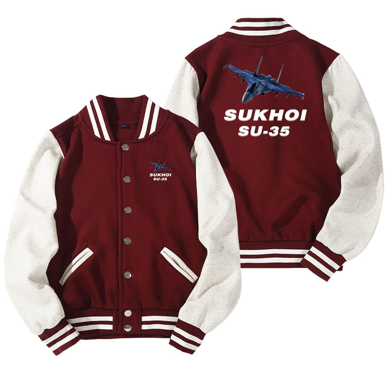The Sukhoi SU-35 Designed Baseball Style Jackets