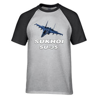Thumbnail for The Sukhoi SU-35 Designed Raglan T-Shirts