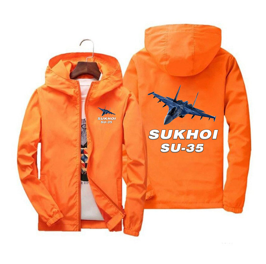 The Sukhoi SU-35 Designed Windbreaker Jackets