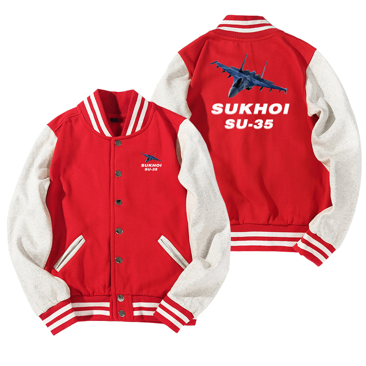 The Sukhoi SU-35 Designed Baseball Style Jackets