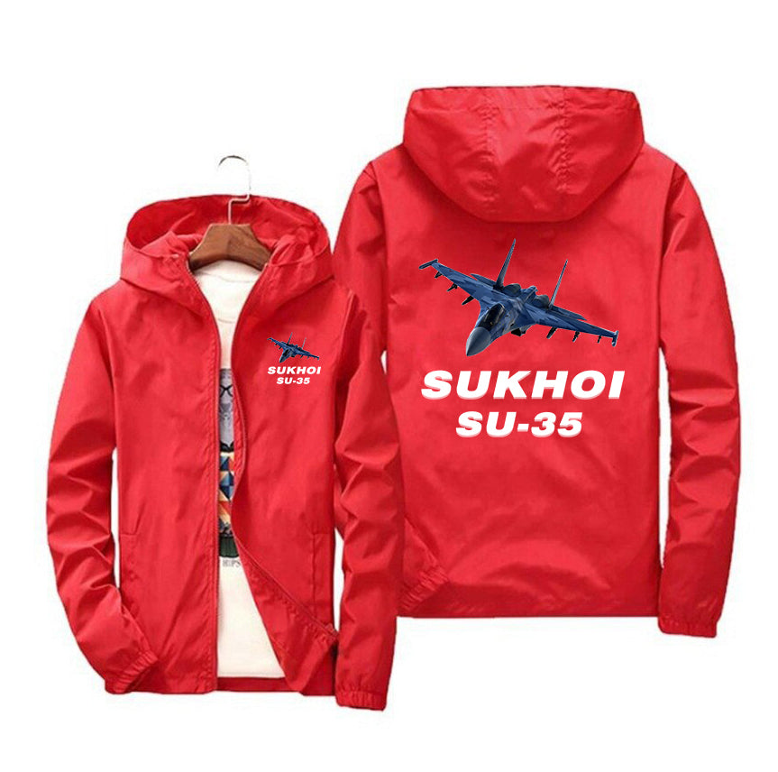 The Sukhoi SU-35 Designed Windbreaker Jackets