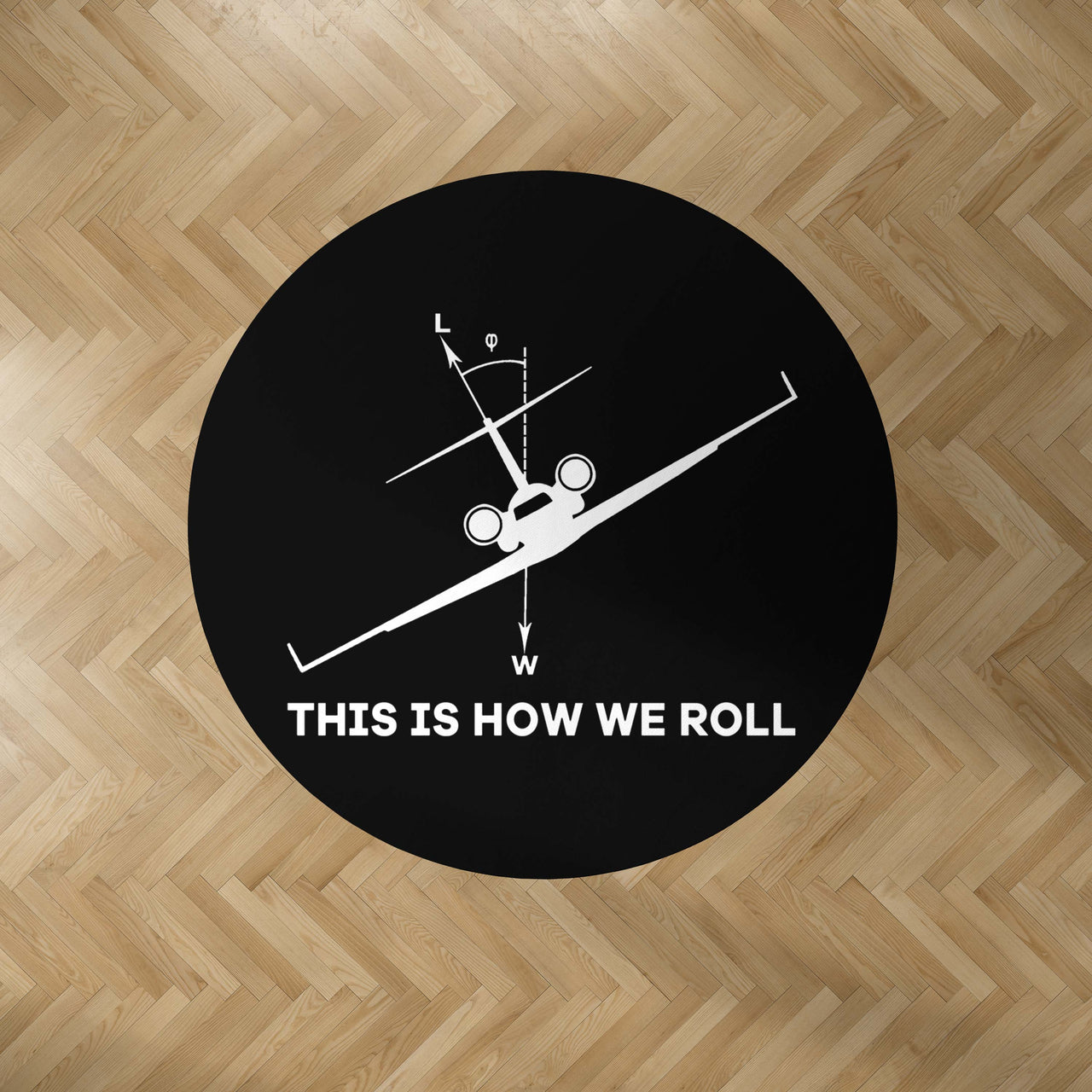 This is How We Roll Designed Carpet & Floor Mats (Round)