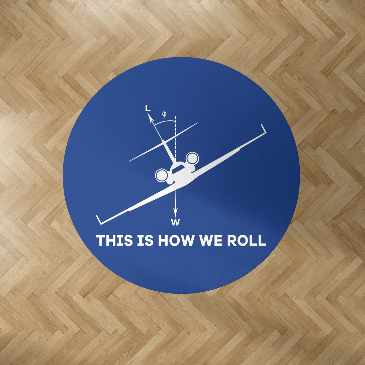 This is How We Roll Designed Carpet & Floor Mats (Round)