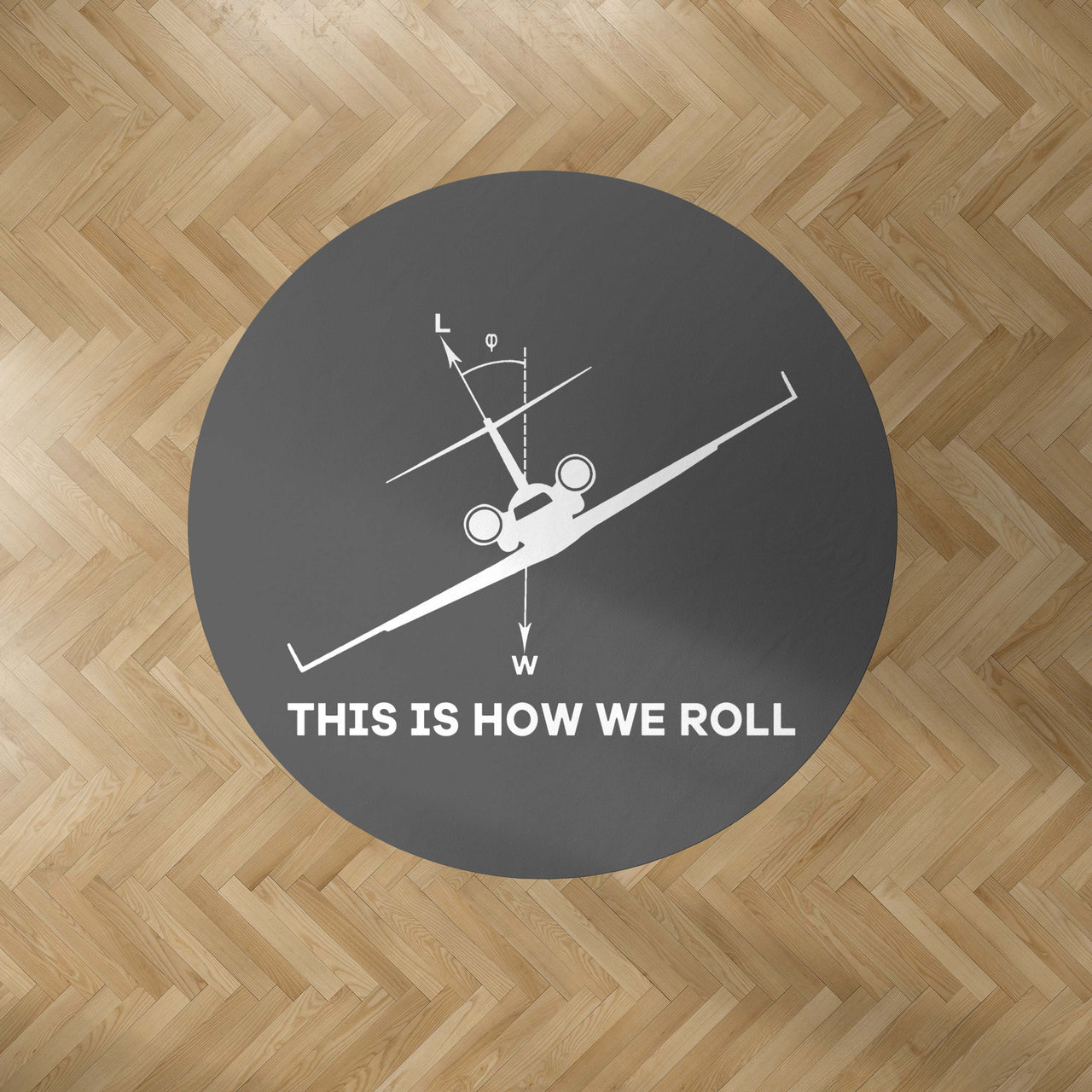 This is How We Roll Designed Carpet & Floor Mats (Round)