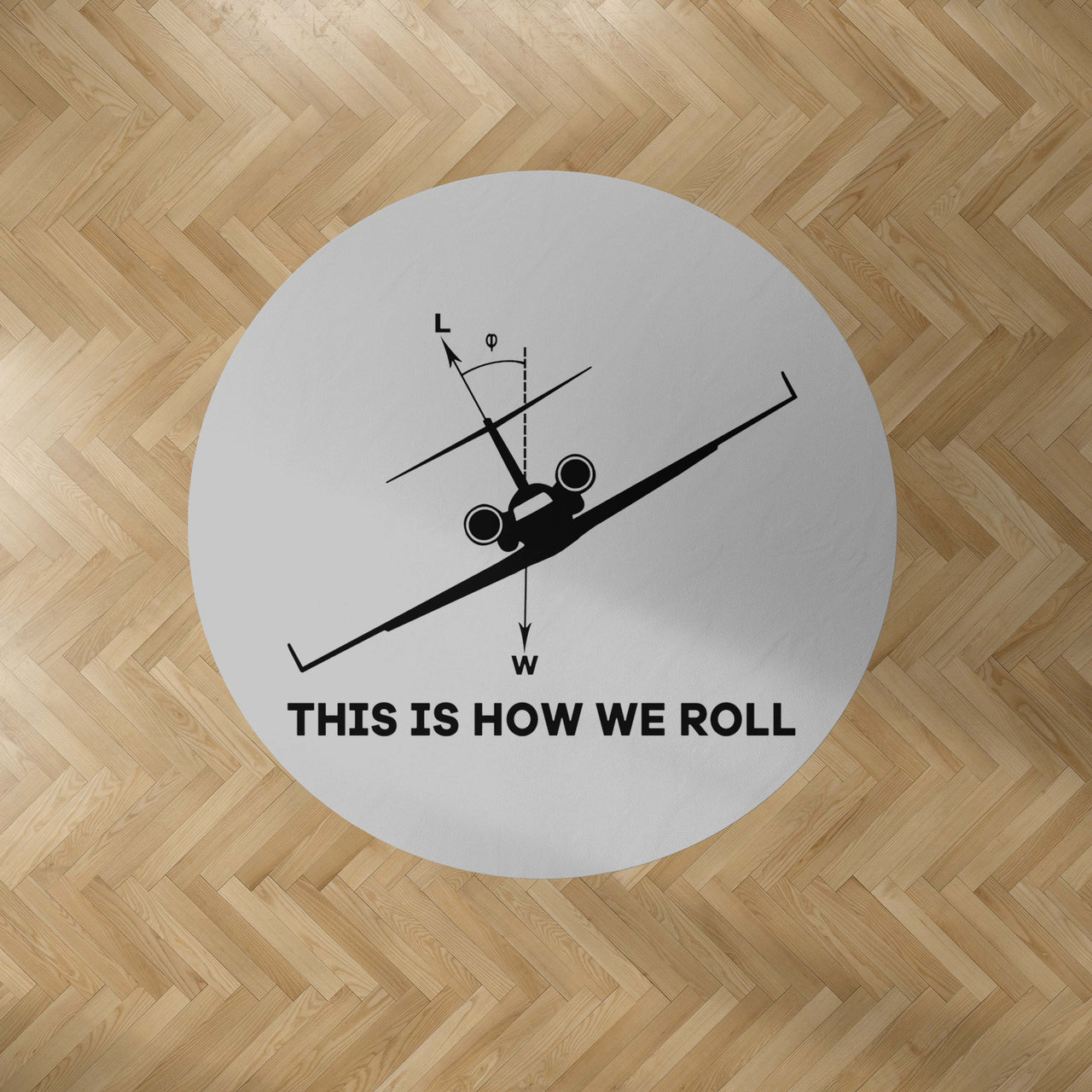 This is How We Roll Designed Carpet & Floor Mats (Round)