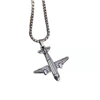 Thumbnail for Hip Hop Titanium Steel Airplane Necklaces