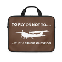 Thumbnail for To Fly or Not To What a Stupid Question Designed Laptop & Tablet Bags