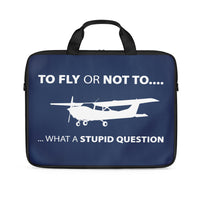 Thumbnail for To Fly or Not To What a Stupid Question Designed Laptop & Tablet Bags