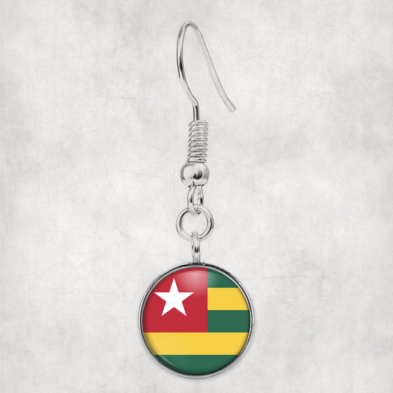 Togo Flag Designed Earrings