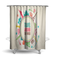 Thumbnail for Travel Around The World Designed Shower Curtains