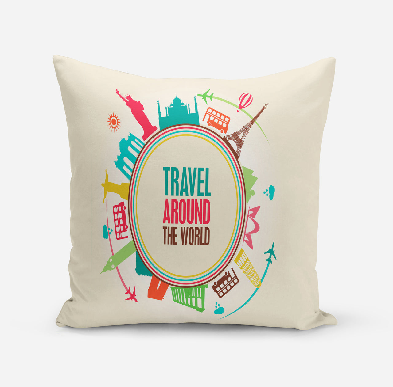 Travel Around The World Designed Pillowsc
