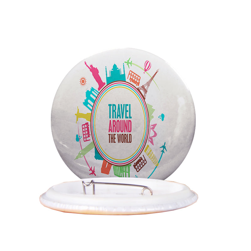 Travel Around The World Designed Pins