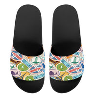 Thumbnail for Travel Icons Designed Sport Slippers